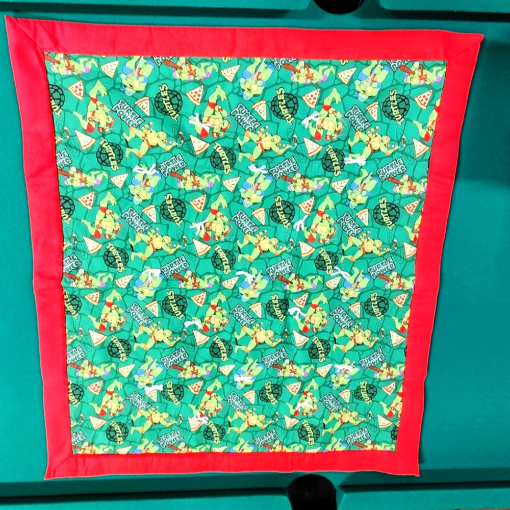 Tmnt hand sewn tack and pull style baby blanket - Picture 1 of 3